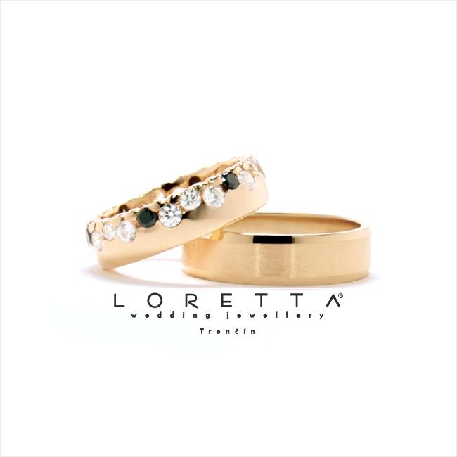Zlatníctvo Loretta zrezaný okraj pánska obrúčka
