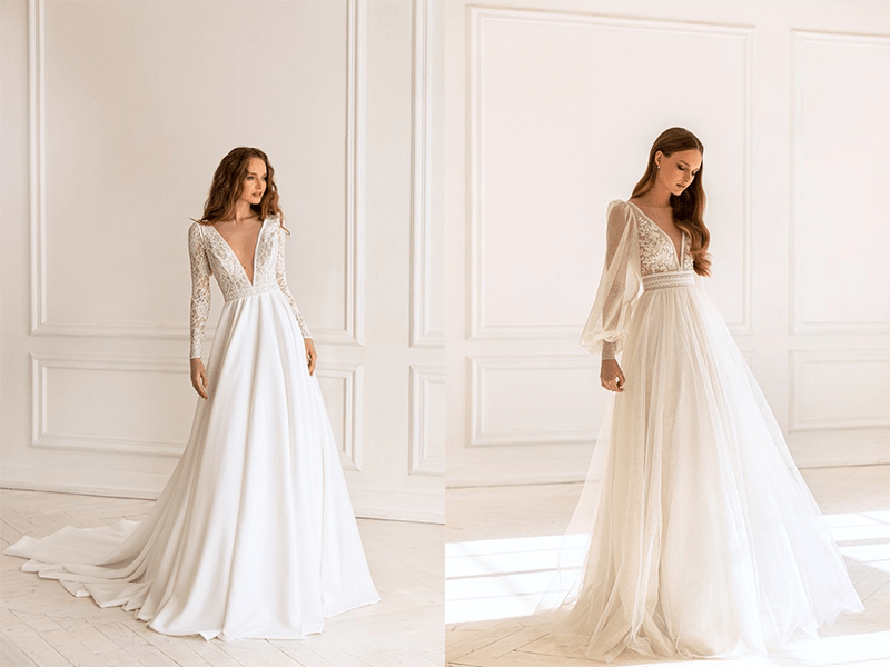 svadobné šaty s rukávmi - Svadobný salón La Mariée