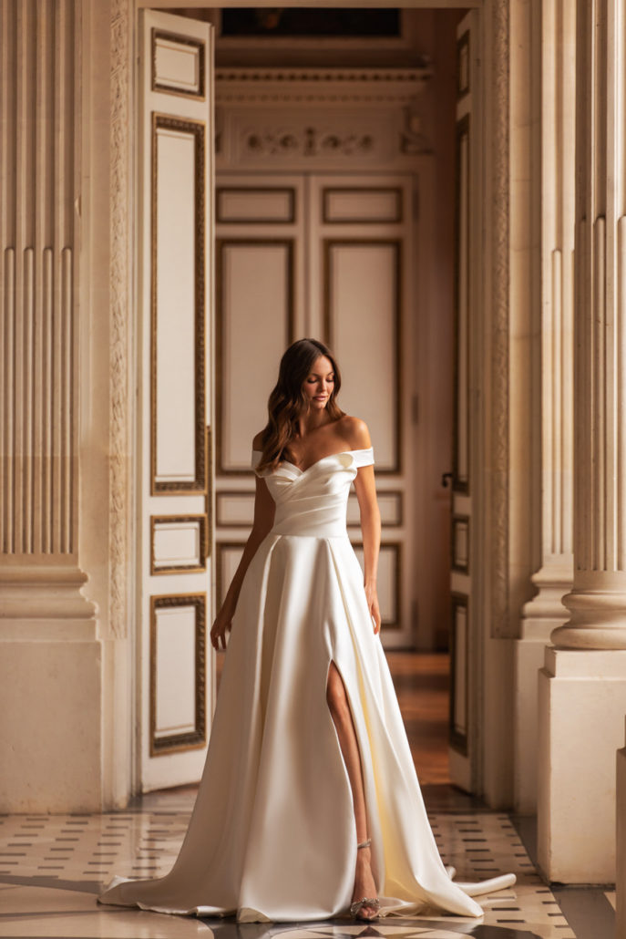 svadobné šaty voľné minimalistické