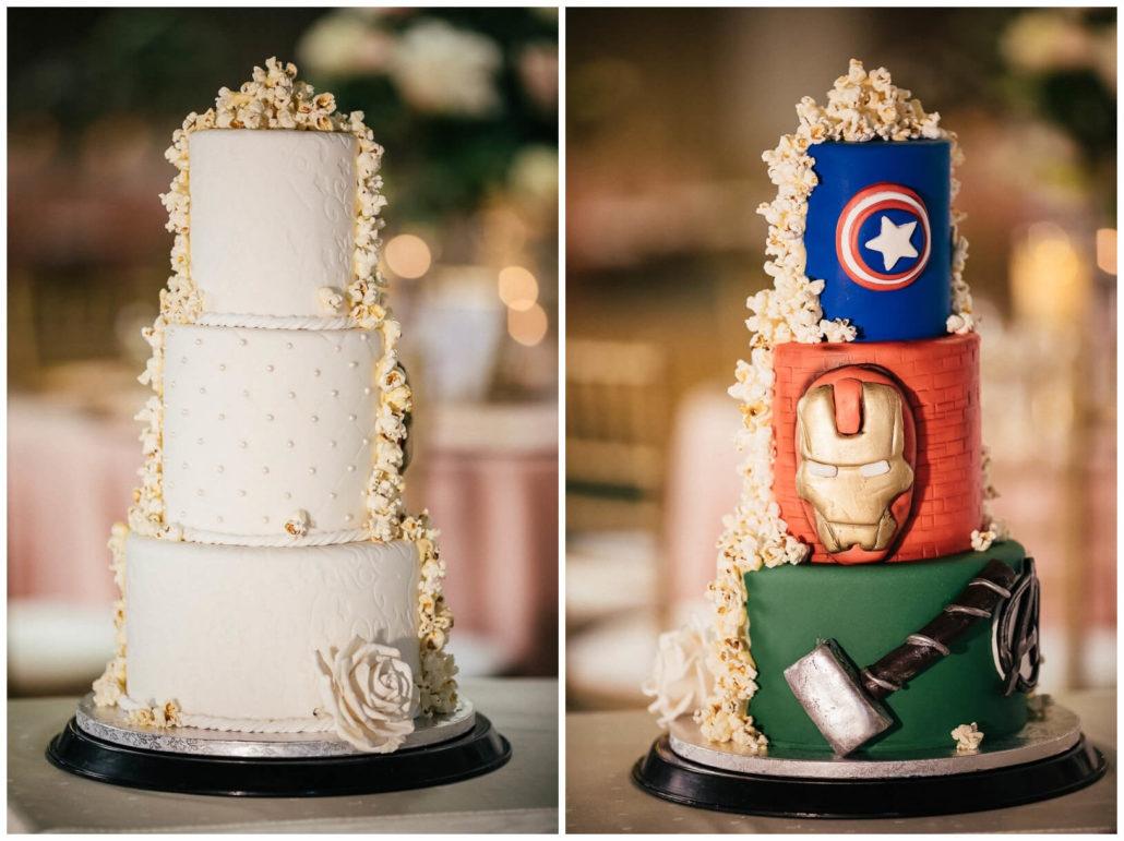 svadobná torta v štýle tematickej svadby 