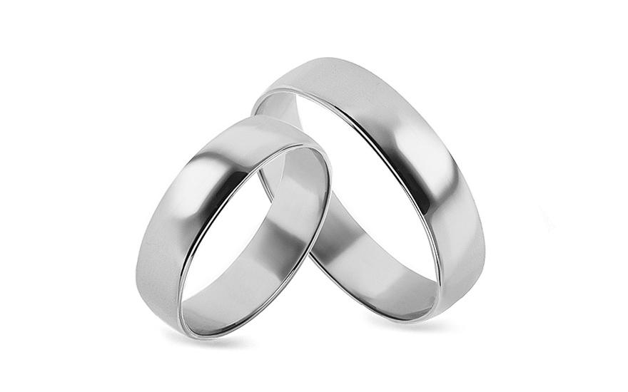 minimalistické svadobné prstene z bieleho zlata